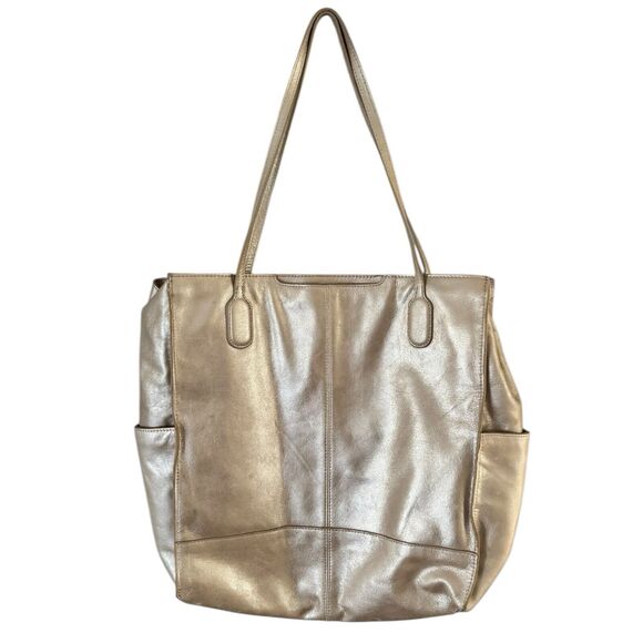 Hobo The Original Handbag Finley Large Pearl Gray Leather Shoulder Handbag - Picture 2 of 13